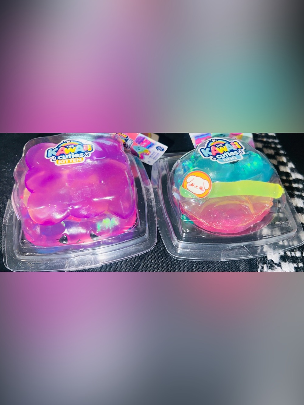 2- SQUISHY TOY, ORB KAWAII CUTIES KITTEN SENSORY New Dog & Kitten Viral HTF